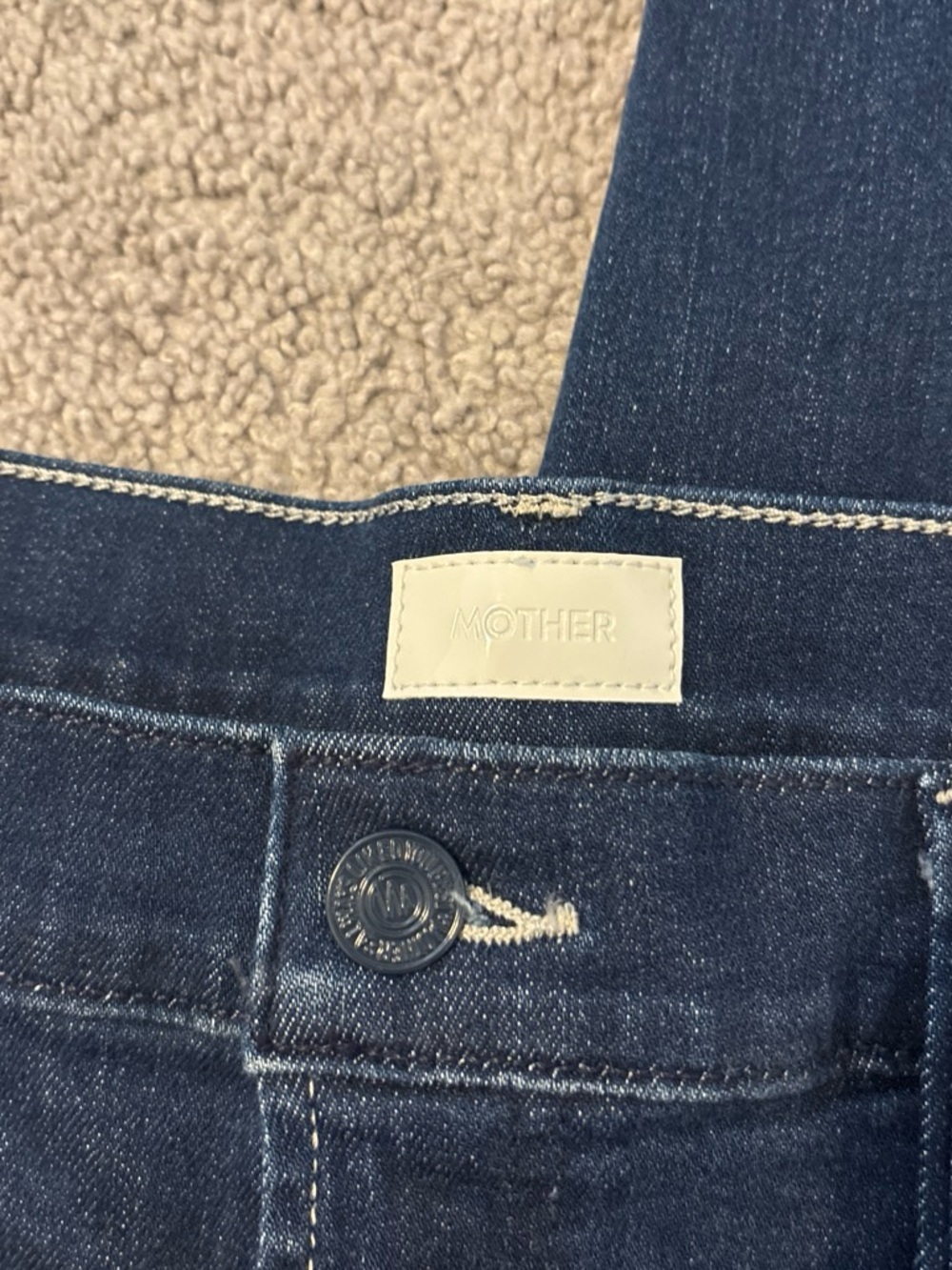 Men's Dark Blue Denim Jeans - Picture 4 of 4